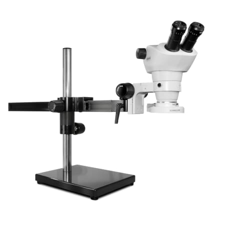 Scienscope NZ Stereo Zoom Microscope With Compact LED Light On Gliding Stand NZ-PK5-E1